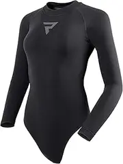 REBELHORN Freeze II Lady Thermal Body Women's Long Sleeve Cooling Thermal Underwear Moisture Wicking Breathable Compression Zones Thermal Motorcycle Clothing Black
