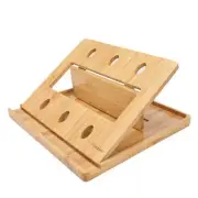 Bamboo Foldable Laptop Stand Holder Adjustable Notebook Tablet Desk Bed Heat Dis
