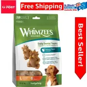 Whimzees Hedgehog Dental Treats for Large Dogs - Effective Breath Freshener