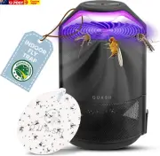 Indoor Fly Trap – Non-Zapper Mosquito & Bug Catcher with UV Light, Suction Fan &