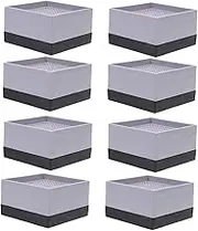 Luxshiny 8 Pack Bed Risers Heavy Duty Plastic Furniture Lifts for Couches Tables Chairs Beds Cabinets Storage