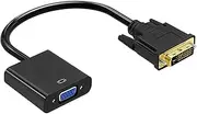 Active DVI to VGA Adapter,Ruaeoda 1080P Dual Link DVI-D 24+1 male to VGA Female M/F Video Cable Adapter Converter from Laptop, PC Host, Graphics Card to Monitor display or projector(Black)