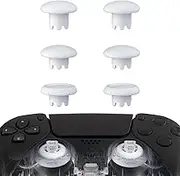 eXtremeRate Edge Sticks Swappable Thumbsticks for PS5 Controller, Robot White Replacement Interchangeable Analog Stick Joystick for PS5, for PS4 All Model Controllers Universal - Without Controller