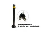 Removable Surface Mount Safety Barrier Vehicle Security Twist Type Bollard Black