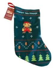 NWT Stocking Mario Bros. Nintendo Retro Christmas Holiday 18"