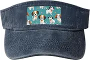 [RLDOBOFE] Sun Visor Hat Adjustable Empty Top Baseball Cap Cartoon Dog Sun Hats for Women Men Sports Hats Summer Beach Cap