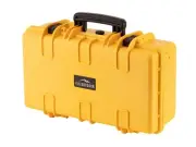 Monoprice Weatherproof Hard Case 22in x 14in x 8in, Yellow W/ Customizable Foam