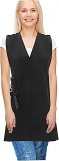[SHERCHPRY] Hair Stylist V-neck Apron for Women Cosmetology Barber Vest Salon Apron Stylist Vest Imitated Silk Comfortable Easy Fit