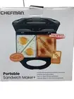 Chefman Portable Electric Sandwich Maker - Omelet, Panini Press Quesadilla NIB
