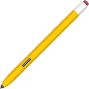 LOVE MEI Classic Retro Design Silicone Pencil Case Compatible with Samsung Galaxy Tab S6 Lite S Pen Case Cover Sleeve Non-Slip Smooth Grip (Yellow)
