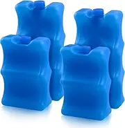 Pack of 4 Reusable Ice Packs for Breastmilk Storage, Bottle Ice Packs for Breastfeeding Mom