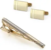[KUHBDIE] Set Copper Clip Champagne Gold Collar Clip Casual Daily Work Best Man Part Men's Business Tie Clipy