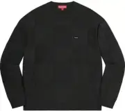 New Supreme Tonal Checkerboard Small Box Sweater Sweatshirt Black Med