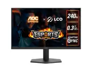 AOC 24G11ZE 23.8" 240Hz Gaming Monitor. Fast IPS, 240Hz, 0.3ms, Adaptive Sync, 1920 × 1080 (FHD), HDR10