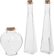 SOLUSTRE Glass Wedding Ceremony Sets Pcs Sand Ceremony Sand Bottle Heart Shape Decorative Landscape Container