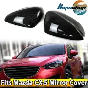 Fit For 2015-2016 Mazda CX-5 SUV Side View Mirror Cover Trim Pair Carbon Fiber (for: Mazda)