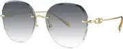 BOLON Sunglasses Titanium Rimless Irregular Diamond-cut Lens UV400