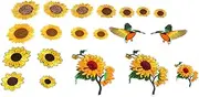 Beatifufu 20pcs Sunflower Appliques for DIY Clothing Repair Embroidery Cloth Patch Stickers for Unique Decoration Safe and Easy to Use for Bags and Crafts