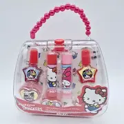 Lip Smackers Hello Kitty Makeup Tote - Nail Polish & Lip Balm Birthday Gift New
