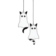 HORROR Gift Halloween Decor Ghost Suncatcher Window Hanging