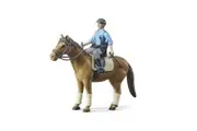 Bruder Licensed 1:16 Scale Police Horse With Mounted Policeman 62507