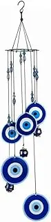 Zingtsing Wind Chimes Evil Eye Wall Hanging Decoration Hanging Bell Chimes Ornament for Home Garden Yard (Evil Eye)
