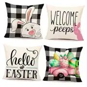 Easter Pillow Covers 18x18 Set of 4 18" x 18" (Pack of 4) Easter, Set of 4