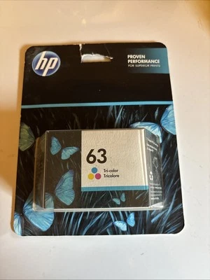 HP 63 Tri-Color Ink Cartridge Exp. 10/2022 Genuine New Sealed FR/SHP