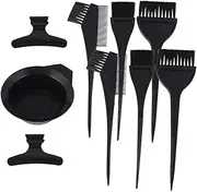 AUTSUPPL Hair Coloring Kit 9pc Set Salon Easy to Clean Smooth Surface Diy Hair Tinting Tools for Home