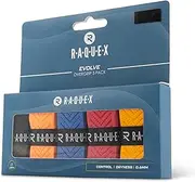 Racket Overgrip Tape - Tennis Racket, Badminton, Squash, Padel 5 Pack Multicoloured Racquet Over Grip - Durable, Soft, Anti Slip Overgrip – Recyclable cardboard outer packaging