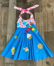 Candy land Lollipop Twirl Dress | Candyland Lollipop Birthday Girl Twirl Dress