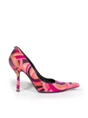 Velvet Detail Pointed Toe Heels