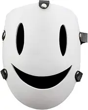 High Rise Invasion Cosplay Mask Sniper Mask Tenkuu Shinpan Mask White Smile Resin Mask for Halloween Cosplay Props