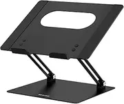 BESIGN LS10 Aluminum Laptop Stand, Ergonomic Adjustable Notebook Stand, Riser Holder Computer Stand Compatible with Air, Pro, Dell, HP, Lenovo More 10-14" Laptops, Black