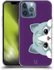 Head Case Designs Cat Peeking Animals Gel Case [Military Grade Protection] Compatible with Apple iPhone 13 Pro Max