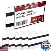 Pack of 25 - Pallet Rack Sign Holder with Two Magnetic Strips, Vinyl Pouch La