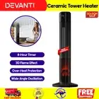 Ceramic Heater 2000W Portable Fan Heater Bedroom 3D Electric Fireplace Heater