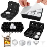 4Pcs Large Ice Diamond Maker Ice Cube Tray Skull Ice Cube Cocktails Molds