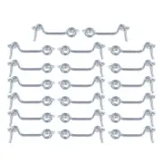 2" Cabin Hooks Eye Latch Hook w Screws for Window Slide Barn Door 20pcs