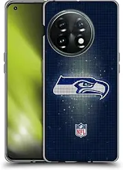 Head Case Designs Officially Licensed NFL LED Seattle Seahawks Artwork Soft Gel Case Compatible with OnePlus 11 5G