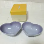 LE CREUSET 心型盤（小）2入 淡粉紫 醬油盤 點心盤