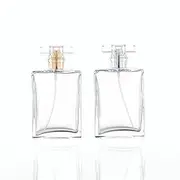 2 Pack 50ml Glass Perfume Atomizer, Refillable Perfume Bottle Travel, Fine Mist Spray Bottle Toiletries Sample Container for Dispensing Perfume