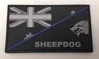 Thin Blue Line, Sheepdog, Police Rubber / PVC, Hook, Law Enforcement, Subdued