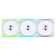 Lian Li Uni Fan 120mm SL Wireless Reverse Blade ARGB 4-Pin PWM White Fan with Controller - 3 Pack (12RSL1W3W)