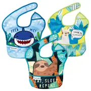 Tiny Twinkle - Mess-Proof Easy Bib 3 Pack - Llama, Sloth, & Shark Set