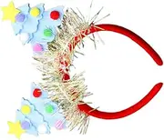 [Generic] Christmas Headpieces | Christmas Party Headband Hair Hoops Sequin | Decorative Christmas Hair Hoops for Christmas Party, Family Reunion, School Play