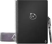 Rocketbook Smart Reusable Notebook, Executive Size Panda Planner with Daily, Weekly, & Monthly Pages, Infinity Black, (6" x 8.8")