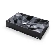STERNHAGEN Kristall Sani-Quartz Bathroom Basin - Geometric - Above Counter Top - 715 x 415mm Satin Black