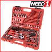 JETECH 123pc Metric & Imperial Socket Set - 1/4, 1/2 & 3/8