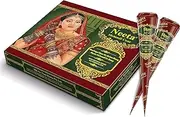 Neeta Natural Herbal Mehandi Cones For Hand Designing Mehandi Cones Natural Mehandi/Henna Cones Raddish Brown Color Mehndi Cones Natural Without Chemical Mehendi Cones 12 Pieces Mehndi Cones